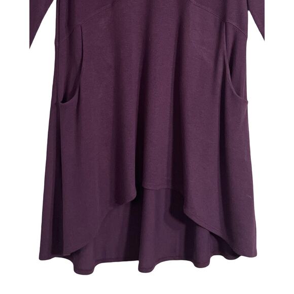 Chicos Top Womens Size MP Purple Oversized Pullover Long Sleeve Tunic Lightweigh - Picture 6 of 8